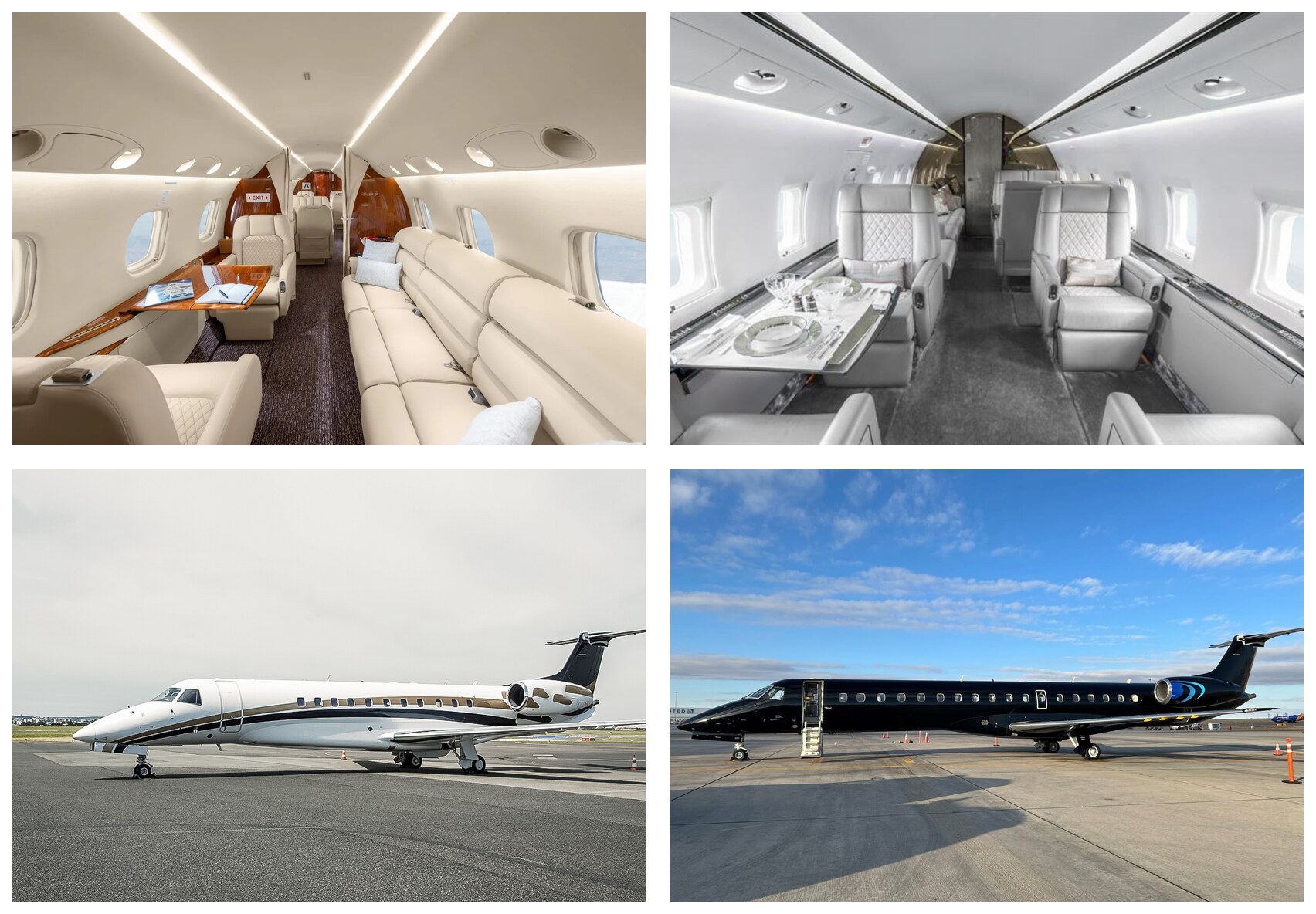 Private jet collage