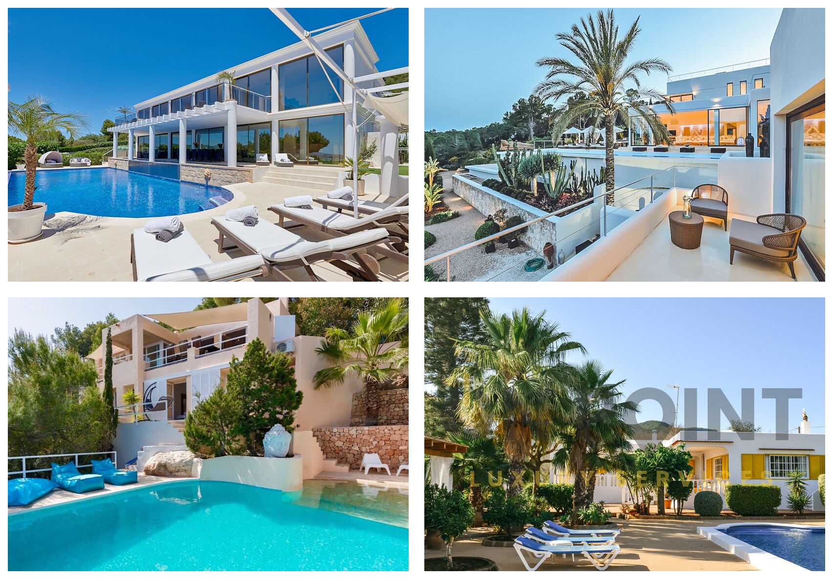 Luxury Ibiza villas collage